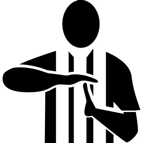 Free Icon | Football referee with hand gestures