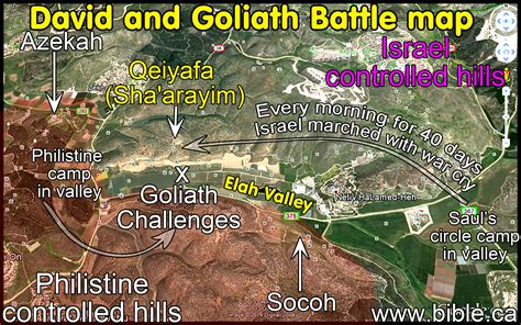 Map Of David And Goliath Battle