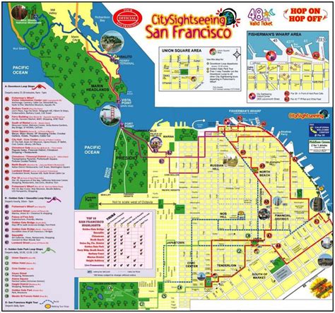 Hop on hop off San Francisco route map - San Francisco hop on hop off ...