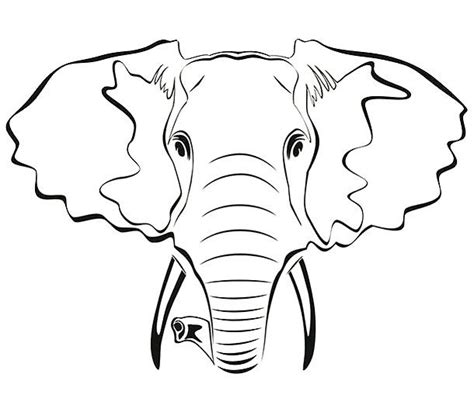 Elephant Outline Tattoo