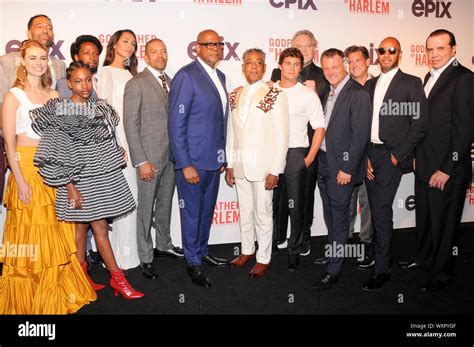 The cast attend the Godfather of Harlem screening at the Apollo Theater in New York City Stock ...