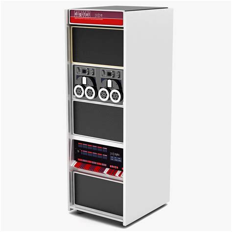 3d model of old minicomputer pdp-11