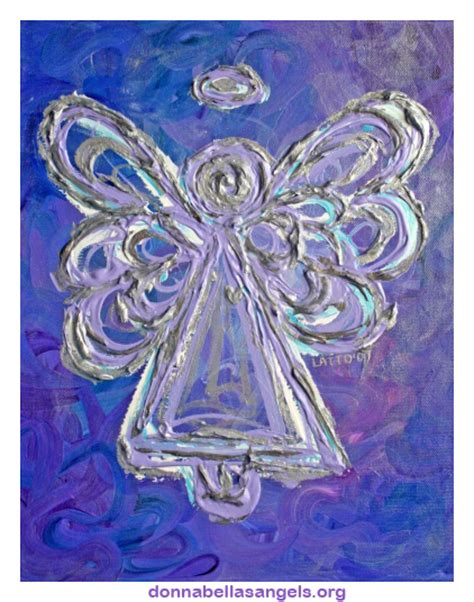 Purple Guardian Angel Painting from Angel Color Series