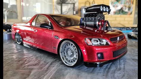 Rc holden ve ss ute burnout car - YouTube