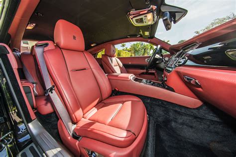 Rolls Royce Wraith Black red interior - Miami Luxury Cars