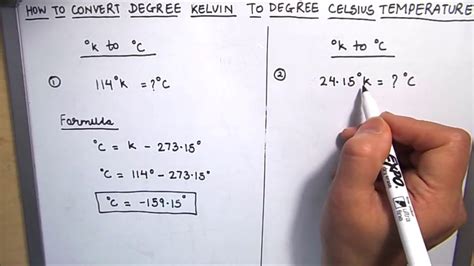 How to convert kelvin temperature to celsius (centigrade) temperature/K to °C/Temperature ...