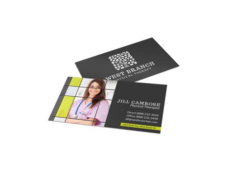 Camrose Physical Therapy Business Card Template