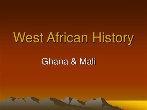 PPT - West African History PowerPoint Presentation, free download - ID ...