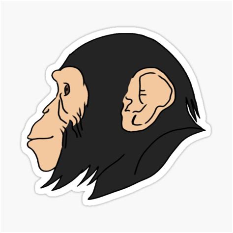 "Monkey Chad Wojak" Sticker for Sale by MrPoggersdorf | Redbubble