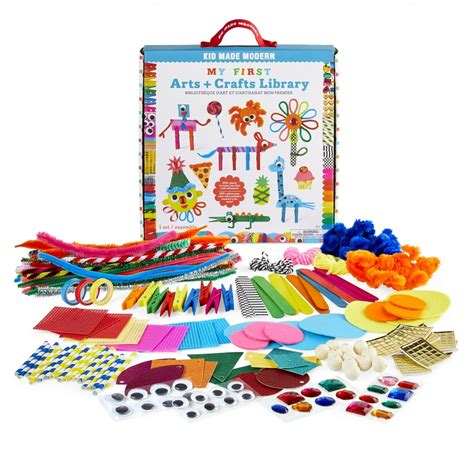 Kid Made Modern My First Arts and Crafts Library; Craft Supply Kit for ...