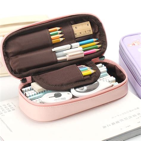 Pencil Bags For School Boy Pen Case Girl Cute Leather Storage Kawaii Stationery Pouch Office ...