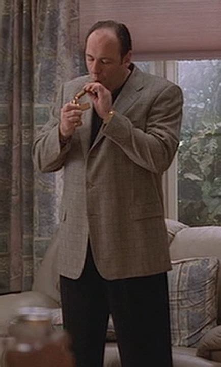 The Sopranos: Tony's Black-and-Cream Glen Plaid Sportcoat » BAMF Style