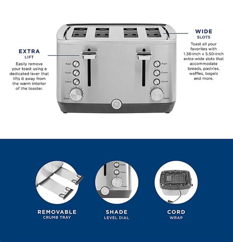 GE 4-Slice Toaster Stainless Steel G9TMA4SSPSS - Best Buy