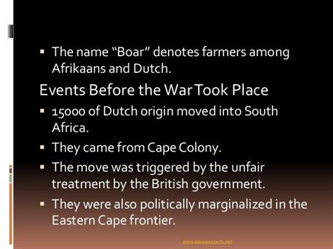 Boer war timeline