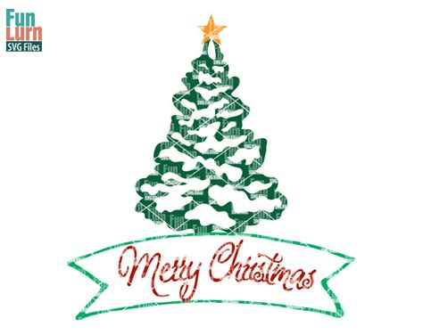 Merry Christmas SVG, Christmas SVG, Christmas Tree, Star, word tree ...