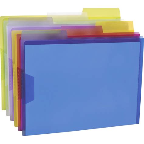 Pendaflex 1/3 Tab Cut Letter Top Tab File Folder - 8 1/2" (215.90 mm) x 11" (279.40 mm) - Poly ...