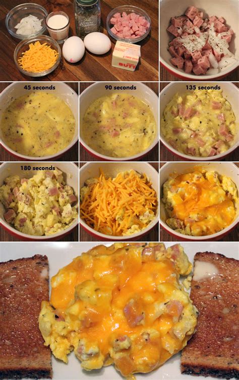 Scrambled Eggs and Ham (Microwave) Recipe | MrBreakfast.com