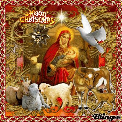 Merry Christmas Manger Scene Picture #135572966 | Blingee.com