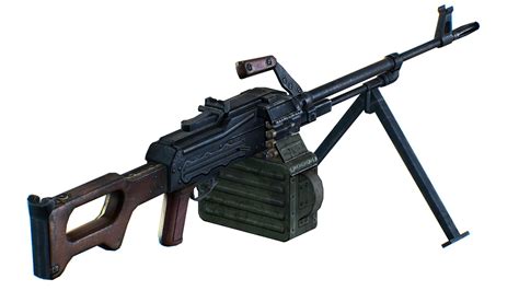 3D model USSR PKP machine gun Pecheneg 54mm VR / AR / low-poly | CGTrader