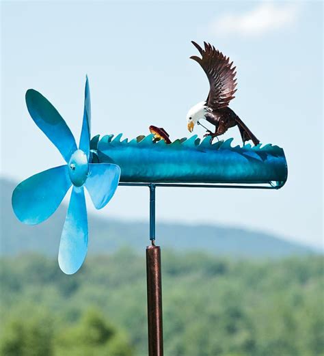 Bald Eagle Garden Whirligig | PlowHearth | Garden whirligig, Whirligig ...