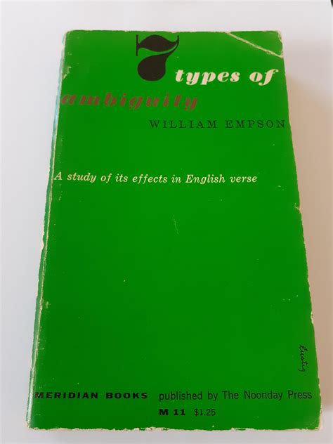 Seven types of ambiguity, by William Empson 1955 : r/rarebooks