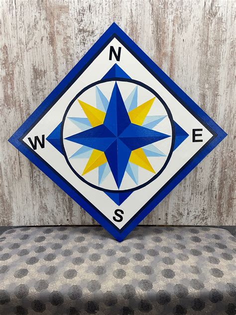 Barn Quilt, Handmade, Indoor/Outdoor, Mariners Compass, Teal Barn Quilt ...