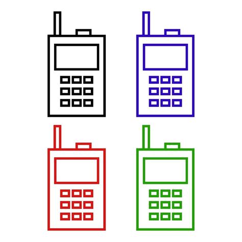 Set Of Walkie Talkie On White Background 2188124 Vector Art at Vecteezy