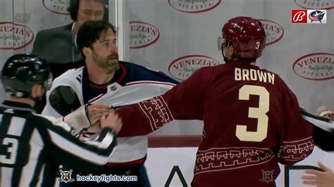 Erik Gudbranson vs. Josh Brown, February 19, 2023 - Columbus Blue Jackets vs. Arizona Coyotes