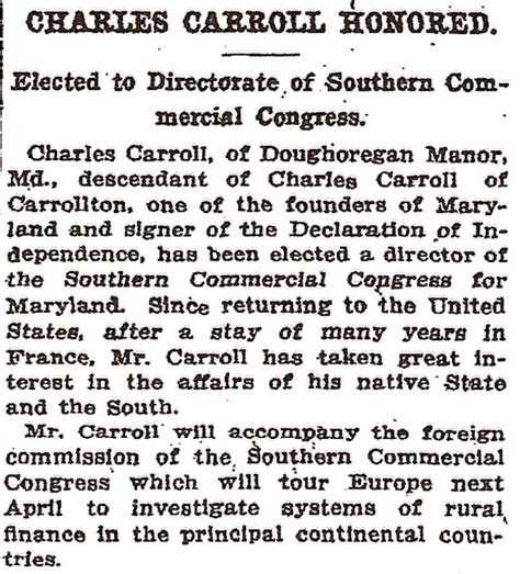 The Carroll Family Blog: Charles Carroll Honored