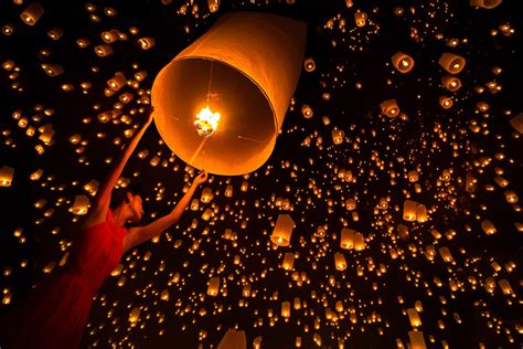 21 Incredibly Beautiful Photos of the Yi Peng Lantern Festival | Sky ...