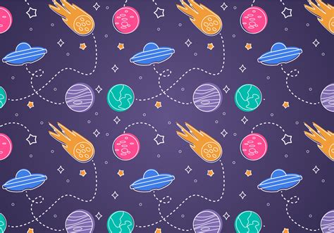 Free Space Seamless Pattern Background Illustration - Download Free ...