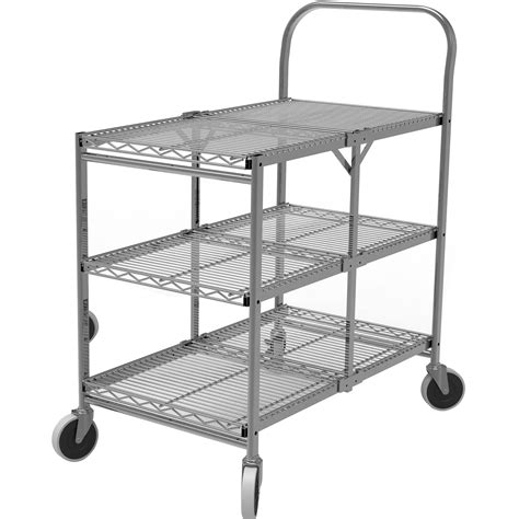 Luxor Three-Shelf Collapsible Wire Utility Cart WSCC-3 B&H Photo