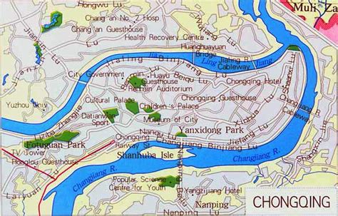 Chongqing City Map, China Chongqing City Map - Chongqing Travel Guide