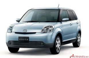 2004 Mazda Verisa L 1.5 16V (113 Hp) | Technical specs, data, fuel consumption, Dimensions