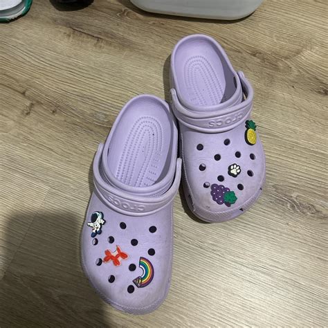 Light Purple Crocs • Used. I’ll scrub before... - Depop