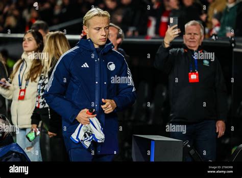 Copenhagen, Denmark. 08th Nov, 2023. Oscar Hojlund of FC Copenhagen seen before the UEFA ...