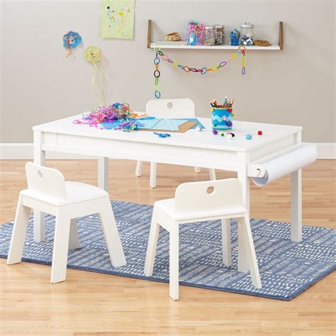 Small Adjustable White Activity Table | Kids craft tables, Kids play table, Activity table