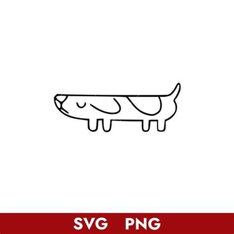 Long Dog Outline Svg, Bluey Svg, Cartoon Svg, Png Digital Fi - Inspire Uplift