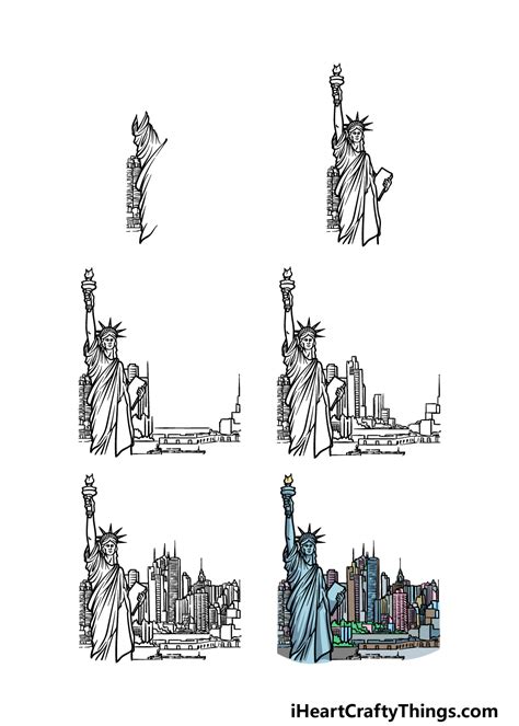New York Landmarks Drawing