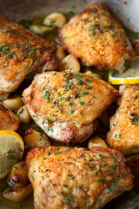 Roasted Chicken Thighs with Garlic - Cooking Classy