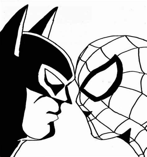 Batman Vs Spiderman coloring page - free printable coloring pages on ...