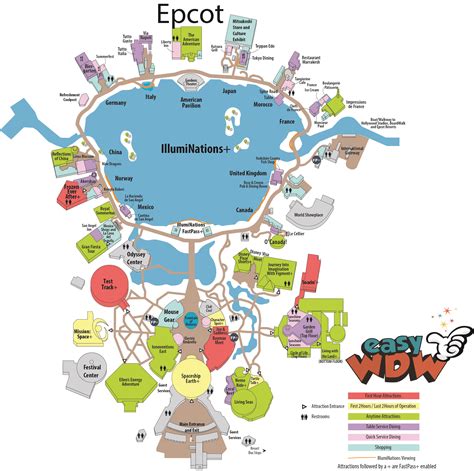 Epcot Printable Map 2024