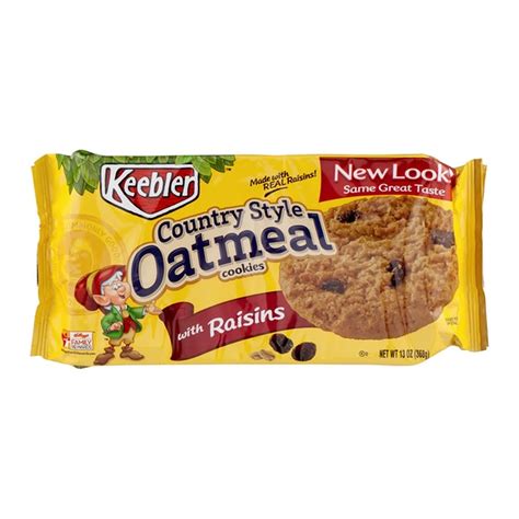 Keebler Country Style Oatmeal Cookies with Raisins (13 oz) Delivery or ...