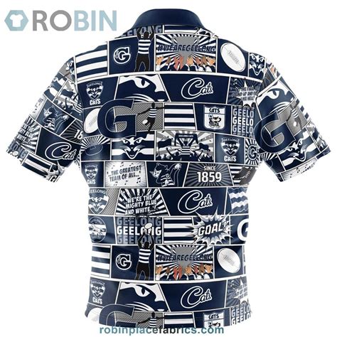 Geelong Cats Fanatic Button-Up Shirt - RobinPlaceFabrics