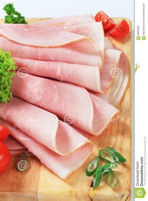 Slices of ham stock image. Image of arranged, mortadella - 60833281