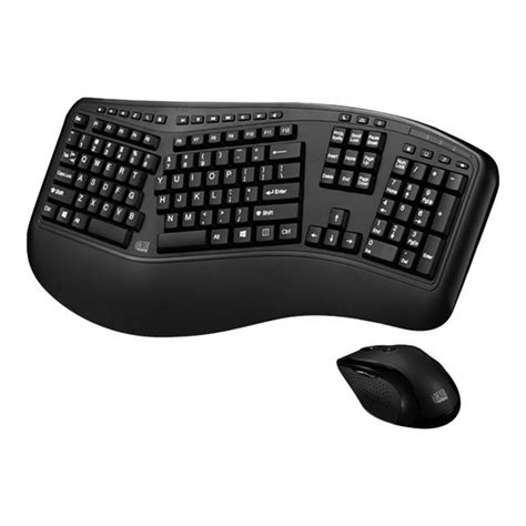 Adesso 2.4GHZ Ergonomic Wireless Keyboard and Laser Mouse - Walmart.com - Walmart.com