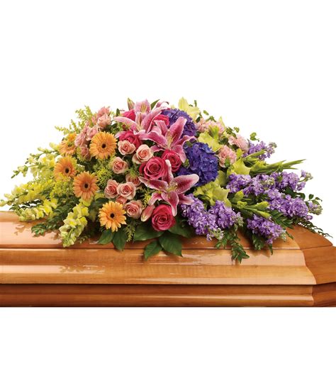 Garden of Sweet Memories Casket Spray by Teleflora in Philadelphia, PA | Philadelphia Flower Market