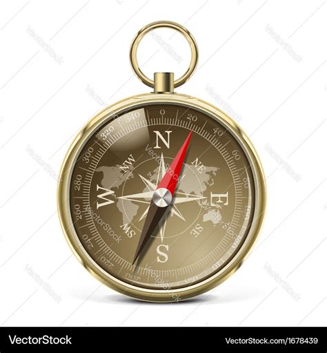 Golden compass Royalty Free Vector Image - VectorStock