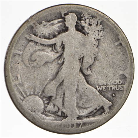 1917-S Walking Liberty Half Dollar - Obverse Mint Mark Circulated ...