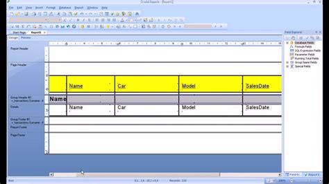 Crystal Reports Tutorial. Create a report, sort and group data, format a report - YouTube